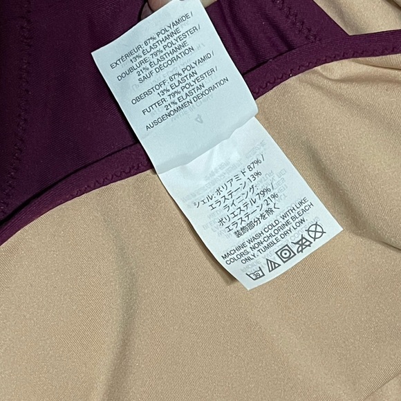 J. Crew Berry Plum Cutout Monokini One Piece Swimsuit. Size US 4 - Picture 8 of 9